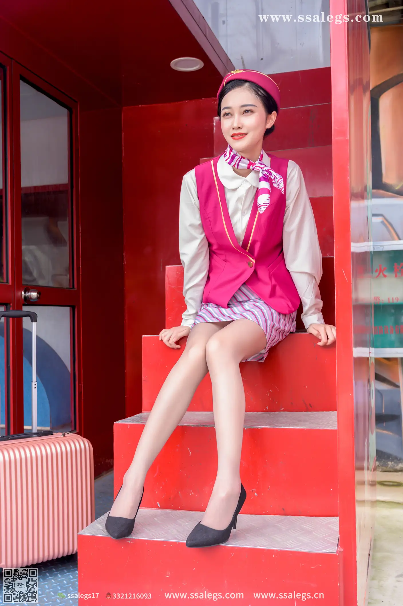 [Mzsock] NO.435 Her stewardess dream (top) silk club#[127P]-7