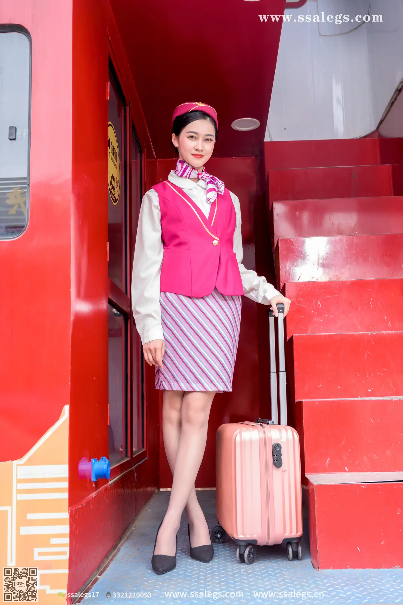 [Mzsock] NO.435 Her stewardess dream (top) silk club#[127P]-8