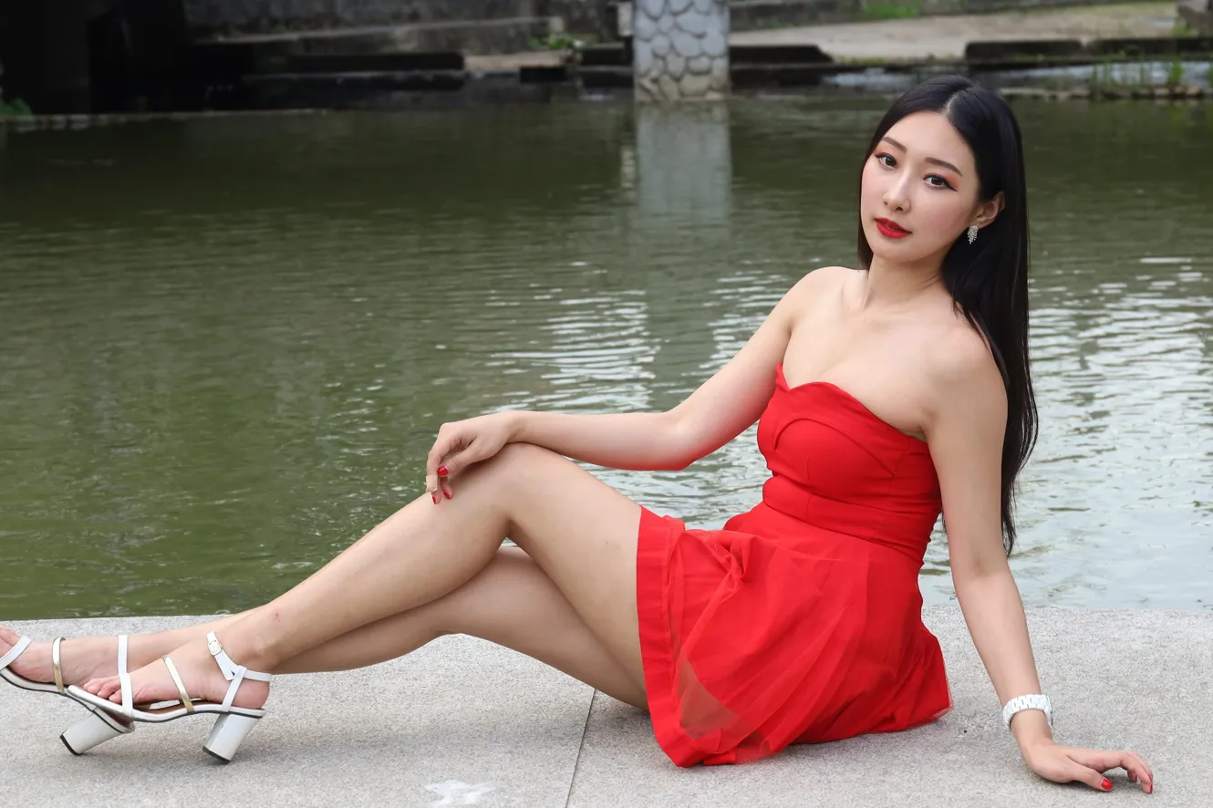 [Mzsock] NO.132 Wu Caijie’s small dress with high legs and beautiful legs street photography#[49P]-7